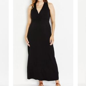 Motherhood black maxi maternity dress
